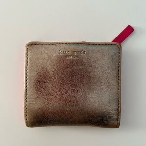 Kate Spade small gold wallet